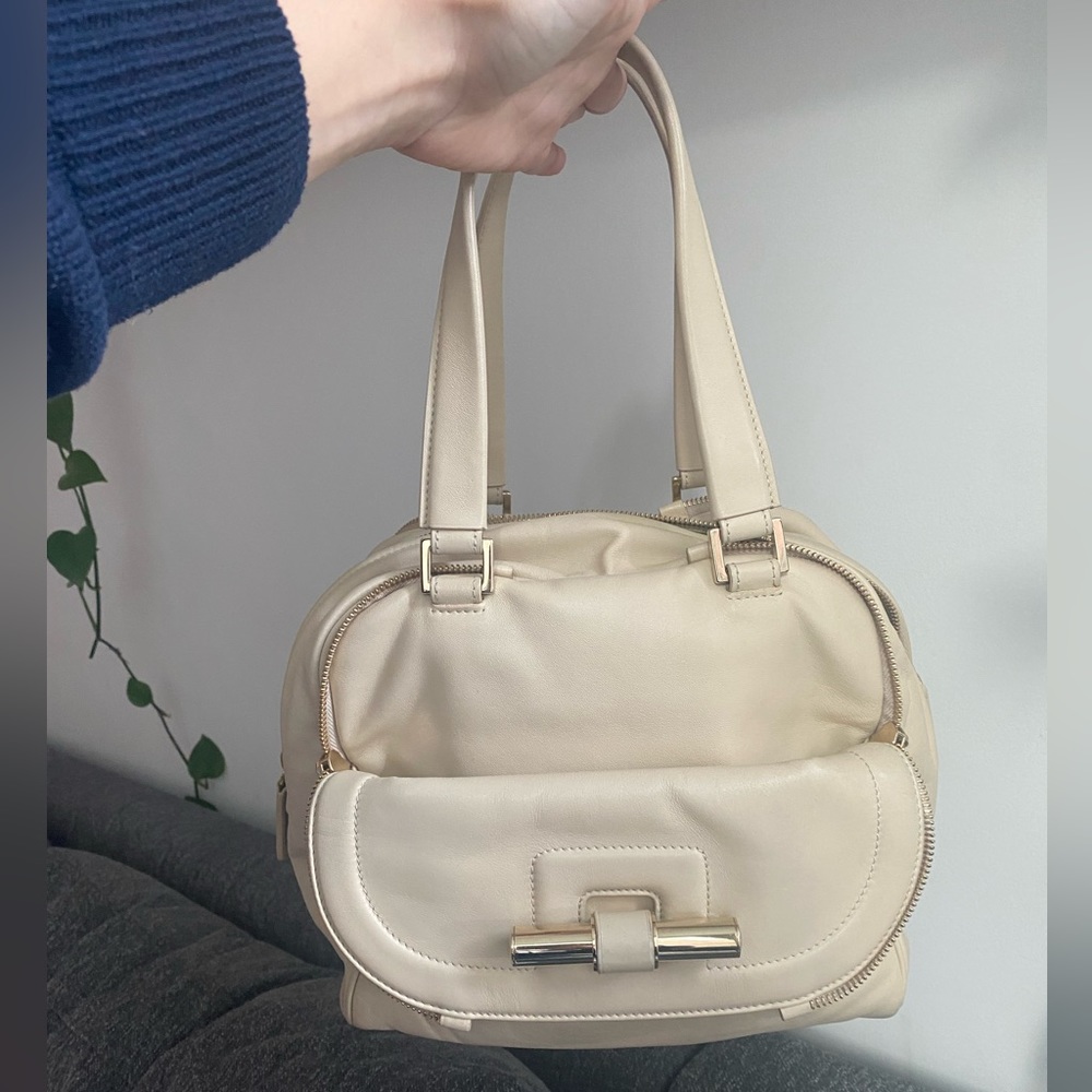 Vintage Jimmy Choo Justine Bag Ivory